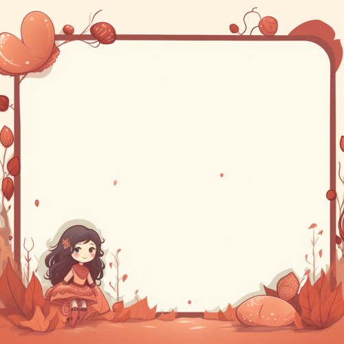 Cute and cozy bio card with empty picture space