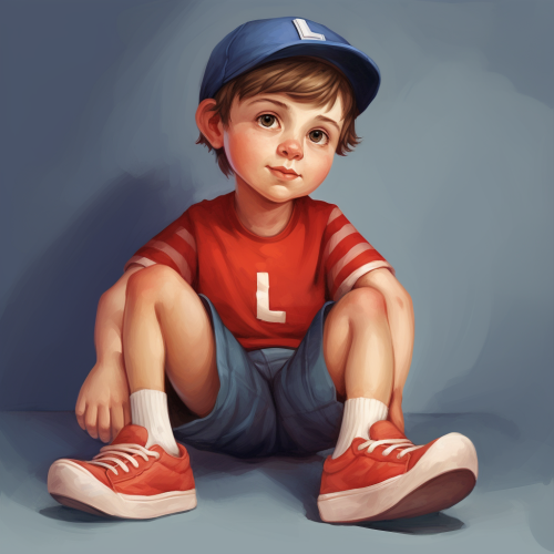 Cute little boy with expressive poses