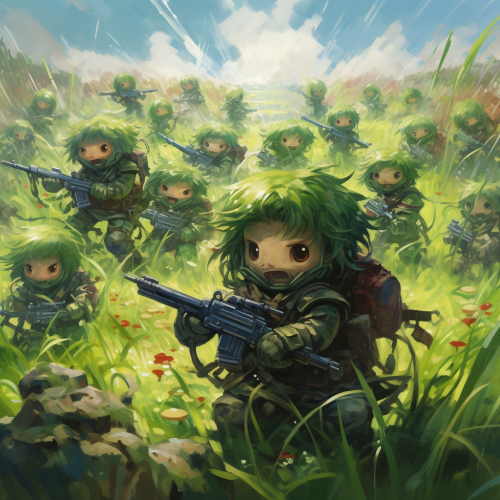 cute soldiers in grassy ghillie suits cute soldiers in grassy ghillie suits