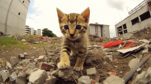 Soldiers rescuing adorable kitten in Singapore