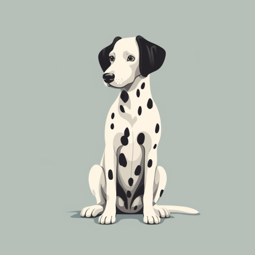 Cute Dalmatian Dog Illustration