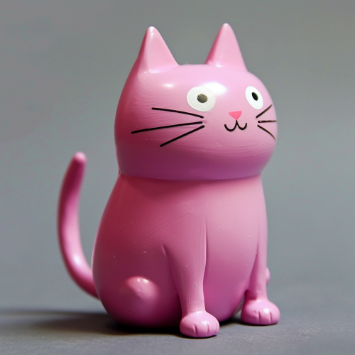 Cute plastic toy cat Allie Brosh