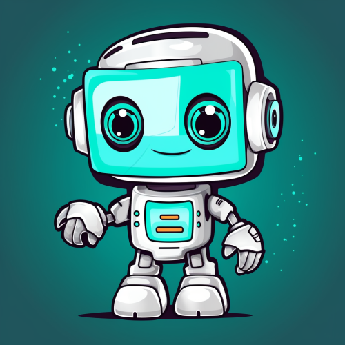 Cute robot vector sticker design