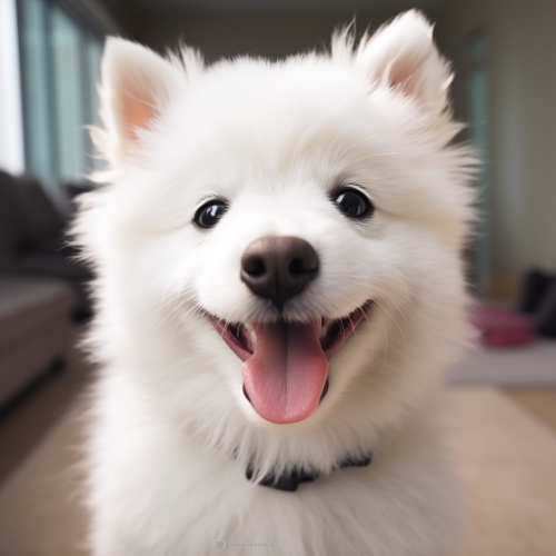 Cute White Dog Happy Smile