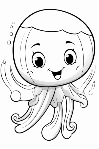 Adorable Jellyfish with a Friendly Expression