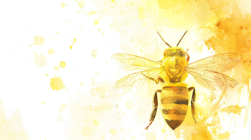 Yellow Pastel Queen Bee Design