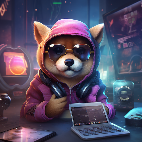 Cute Shiba Inu using phone nervously