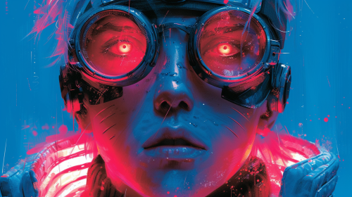 Cyberpunk Futuretechwear Naruto Magazine Cover