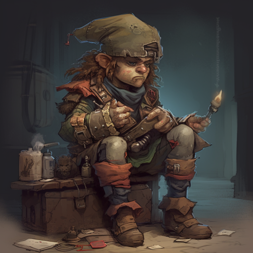 Stylish Cyberpunk Halfling Pirate Image