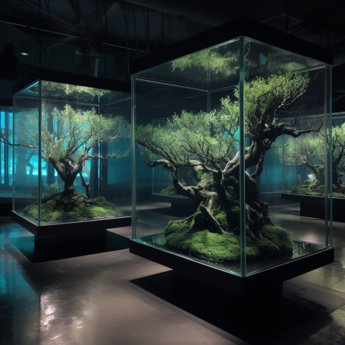 Scenic Cyberpunk Trees Under Glass Scenic Cyberpunk Trees Under Glass