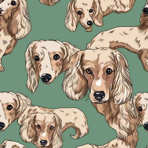 Cute dachshund face art