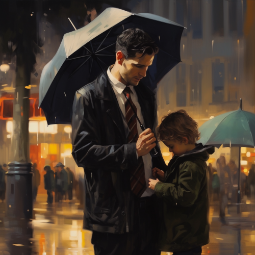 Dad's umbrella search attempt