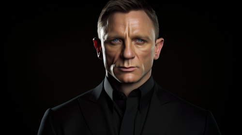 Daniel Craig in all-black special agent gear Daniel Craig in all-black special agent gear
