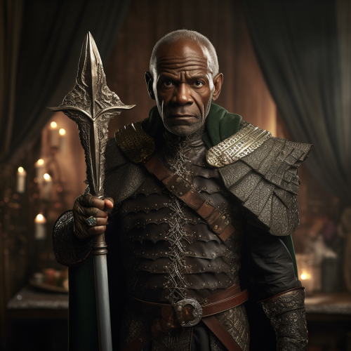 Danny Glover Elf with Rapier Sword and Shield