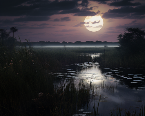 Enchanting atmospheric image with crepuscular rays