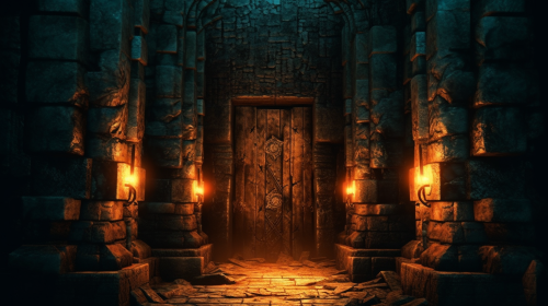 Bones, chains, and darkness in catacombs