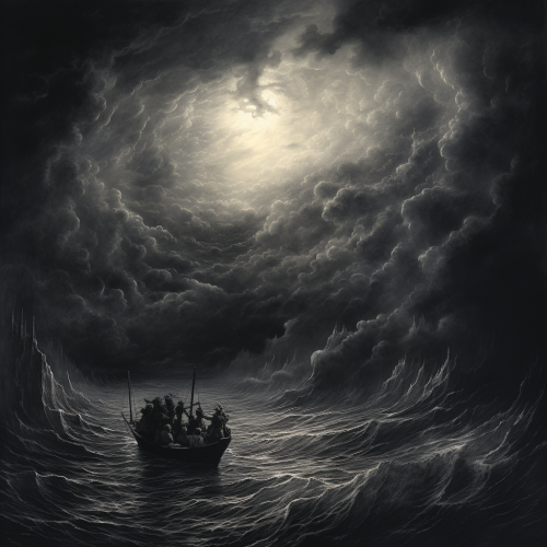 Dark clouds in Gustave Doré style