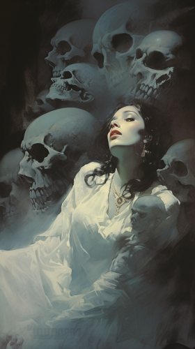 Female nightmares ghosts dark fantasy book art