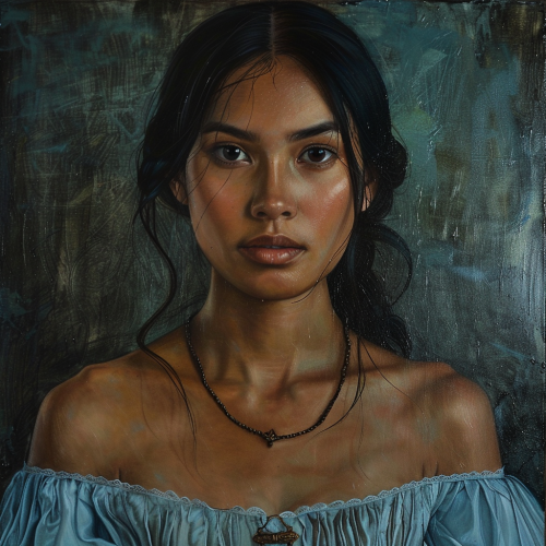 Dark fantasy woman portrait Asian