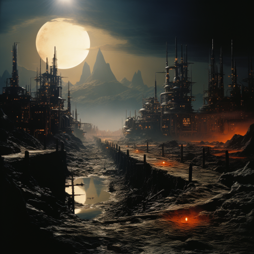 Dark Industrial Planet from Frank Herbert's Dune