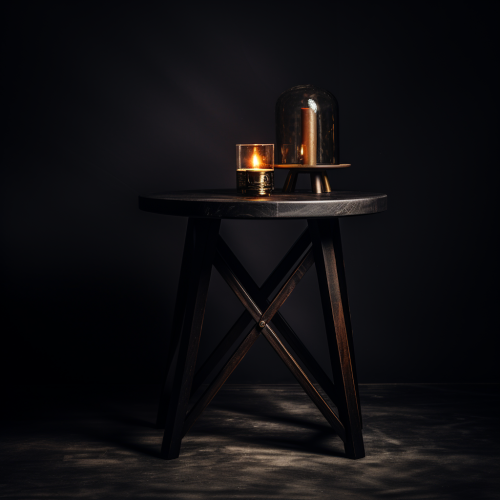 Dark Modern Wooden Side Table