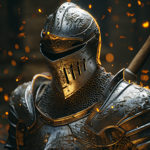 Dark Souls Knight Armor with Ghostly Energy