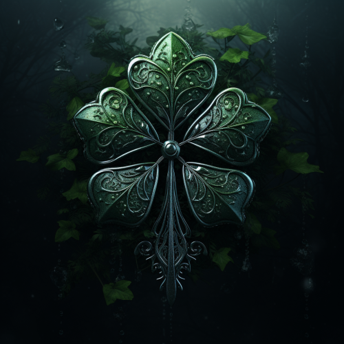 Gothic 4 Leaf Clover Image