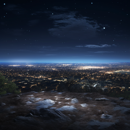 Photorealistic dark landscape shot at nature reserve