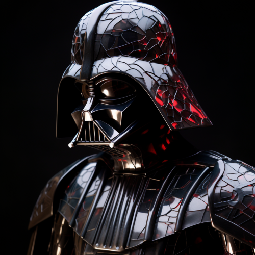 Glass sculpture of Darth Vader
