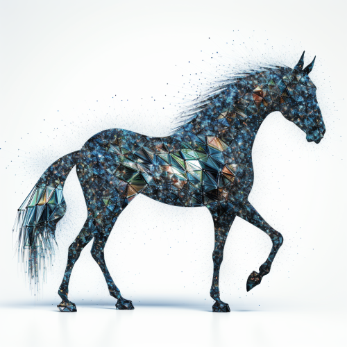 Race horse made of data nodes