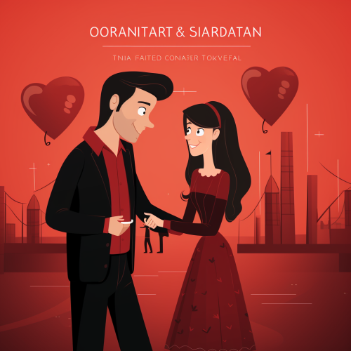 Dating Advice Cartoon in Red and Black