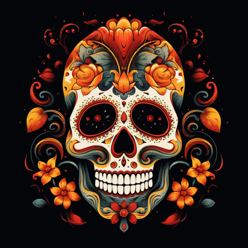 Colorful Day of the Dead Logo