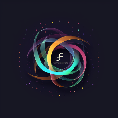 Decentralized system flat logo brand