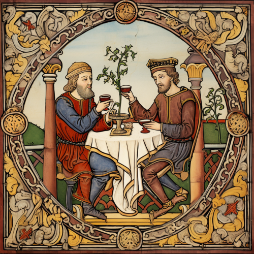 Two men deep in conversation Two men deep in conversation