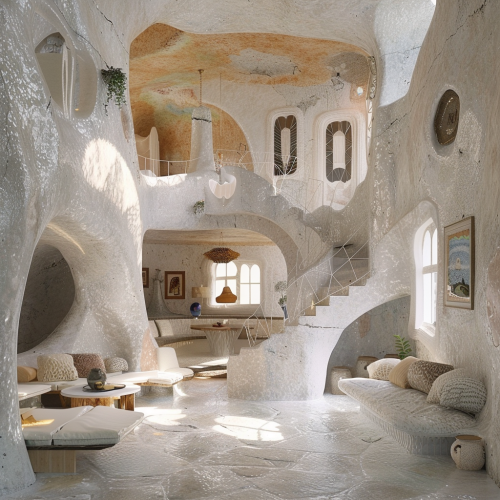 Delicate villa structure decoration interior