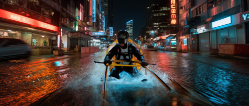 Dennis Rodman water skiing in Hong Kong