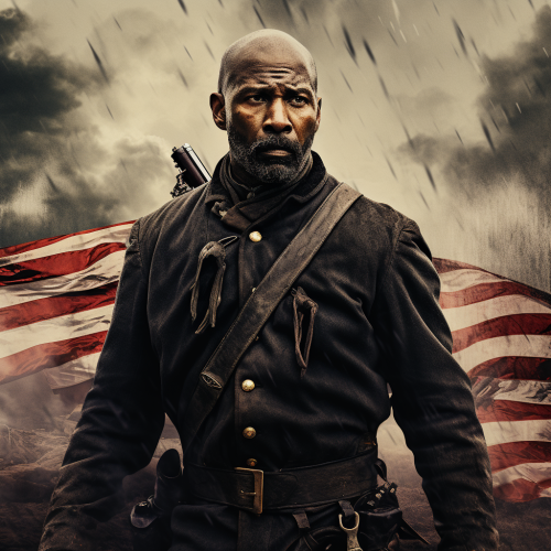 Denzel Washington as a Bald Union Army Soldier