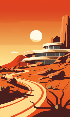 Thick line art desert modernism energy symbol Thick line art desert modernism energy symbol