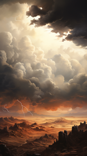 Storm in desert image