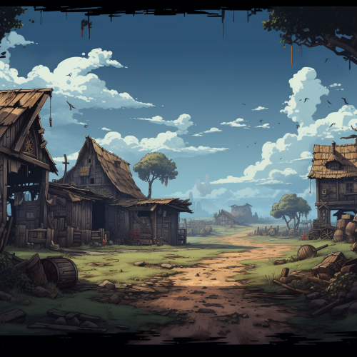 Desolate outskirts of a village Desolate outskirts of a village