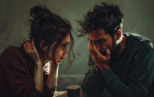 Couple arguing in marriage