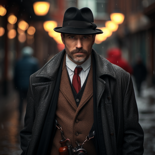 Detective Man with Serious Look