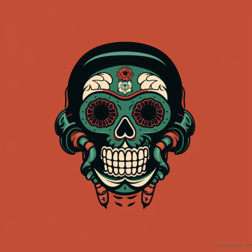 Dia de los Muertos skull scuba mask