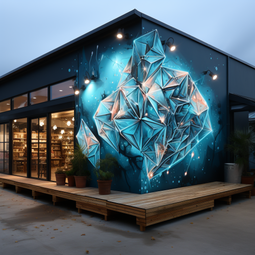 Beautiful diamond-patterned wall