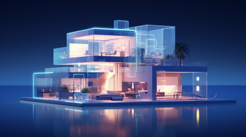 Icon of a digital house