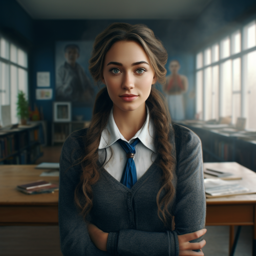 Digital Teacher in Hyper Realistic 4K Foto