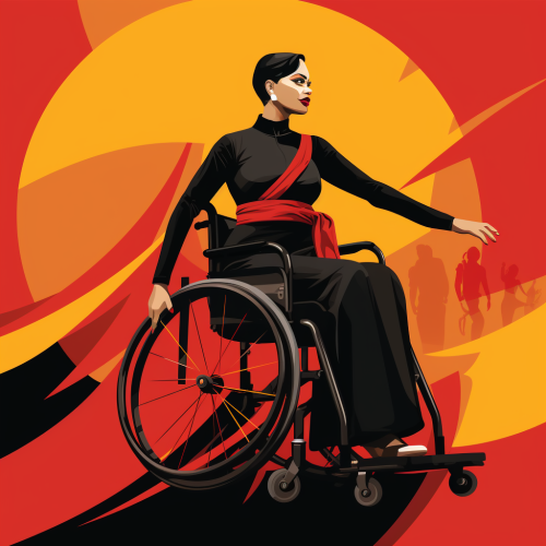 Red, Black, and Yellow Disability Awareness Month Image