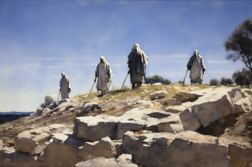 Andrew Wyeth's painting of disciples on the Mount of Olives Andrew Wyeth's painting of disciples on the Mount of Olives