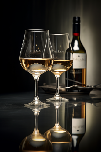 Distinctive glasses of Baileys, Pernod, Wine, sparkling wine