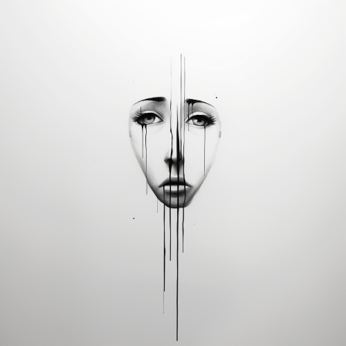 Illustration of a distressed face